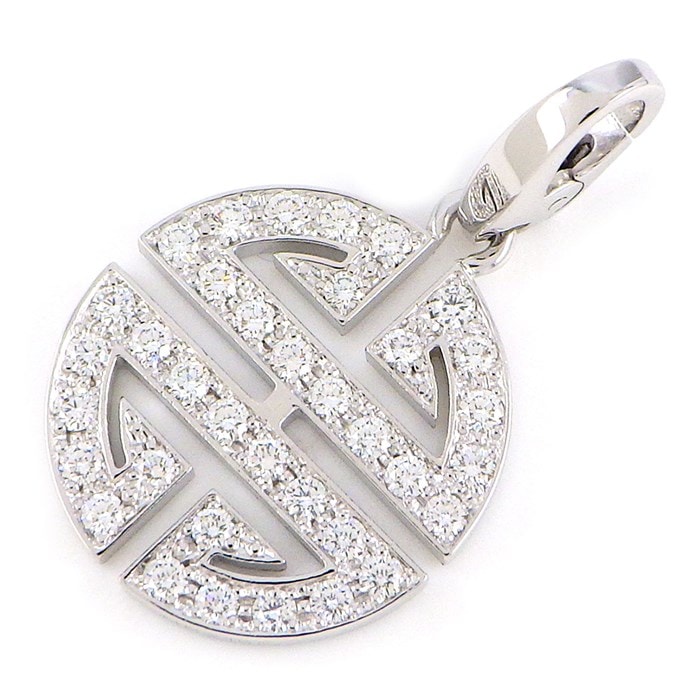 カルティエ Cartier チャーム ペンダントトップ ロンジェビティ ラウンド サークル 中華紋 長寿 パヴェ ダイヤモンド K18wg ジェイビーワークス 公式オンラインショップ