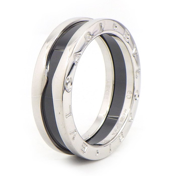 【ブルガリ BVLGARI】リング セーブザチルドレン 子供 支援 チャリティ スモール SV925 ブラック セラミック 黒 19号 / #60 