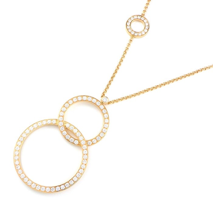 【ピアジェ PIAGET】ロングネックレス ポセション 8モチーフ ラウンド サークル ダイヤモンド K18PG 