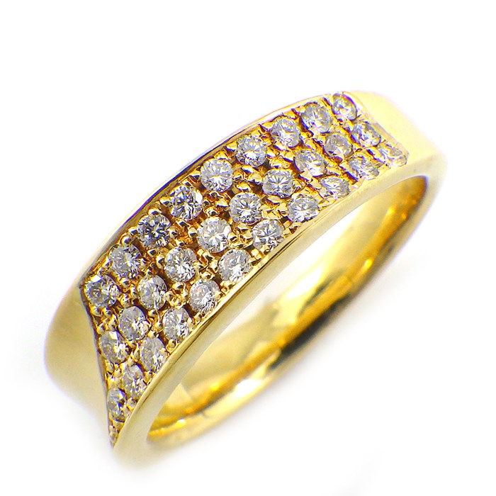 【モニッケンダム MONNICKENDAM】リング パヴェ ダイヤモンド 0.33ct K18YG 12号 