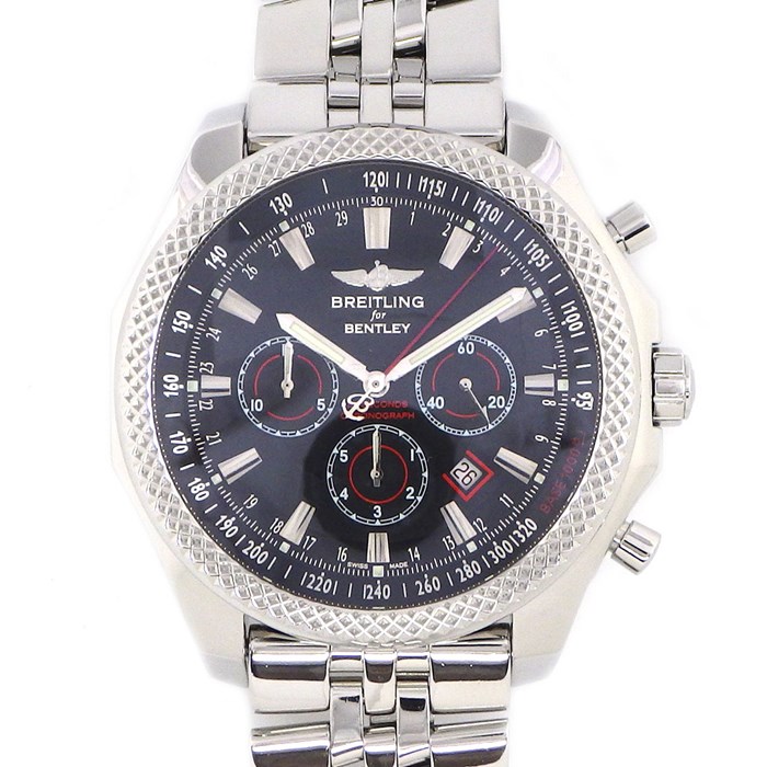 【ブライトリング Breitling】腕時計 ベントレー バーナート A258B11SP/A25368 カレンダー スモールセコンド 裏スケ クロノグラフ 黒 ブラック文字盤 SS 自動巻き 