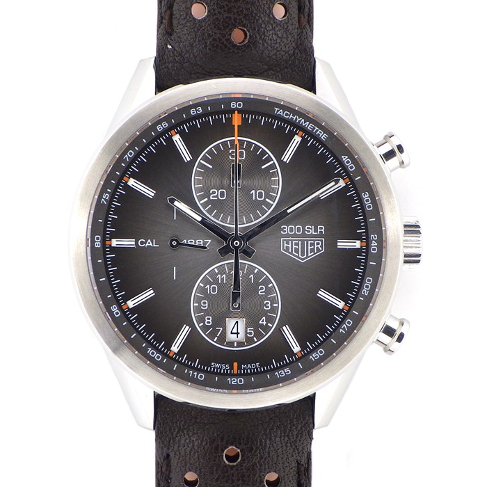 【タグ・ホイヤー TAG Heuer】腕時計 カレラ 300SLR CAR2112.FC6267 世界 5000本 限定モデル ブラウンサンレイ文字盤 カレンダー クロノグラフ 3針 スモールセコンド SS ブラウン レザーベルト 自動巻き 