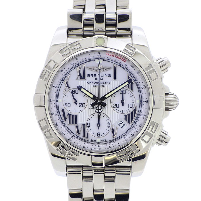 【ブライトリング Breitling】腕時計 クロノマット A011G76PA/AB0110 カレンダー クロノグラフ スモールセコンド タキメーター 白 ホワイト文字盤 SS 自動巻き 