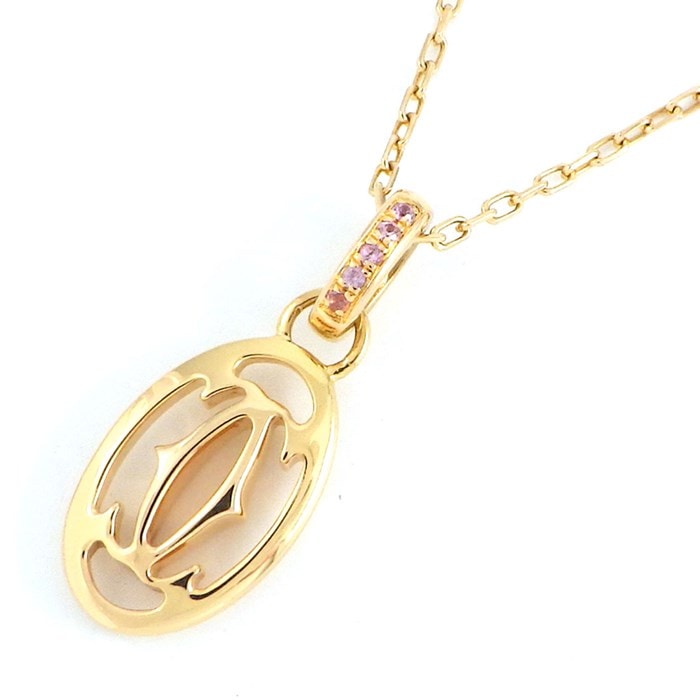 【カルティエ Cartier】ネックレス ロゴ ドゥーブル 2C C2 5ポイント ピンクサファイア K18PG | ジェイビーワークス 公式 ...