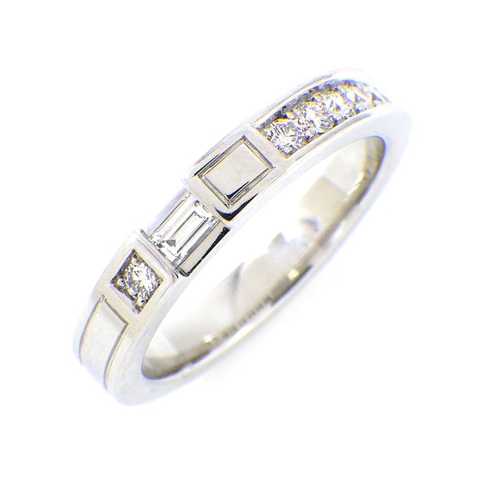 【ハリーウィンストン HARRY WINSTON】リング トラフィック アクセント 1ポイント バゲットカット ダイヤモンド 7ポイント ダイヤモンド 計約0.22ct PT950 8.5号 【箱・保付き】 