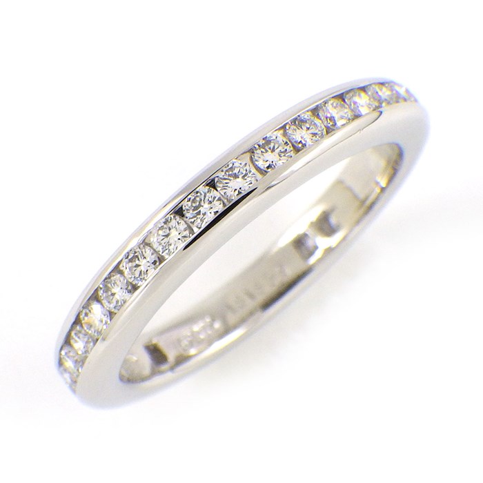 【ハリーウィンストン HARRY WINSTON】リング ラウンドチャネルセット フルエタニティ ダイヤモンド 約0.70ct PT950 12号 