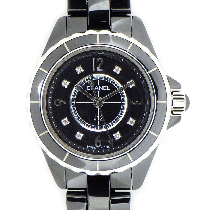 時計 CHANEL J12 H2569 シャネル CHANEL】腕時計 J12 H2569 ブラック文字盤 8ポイント