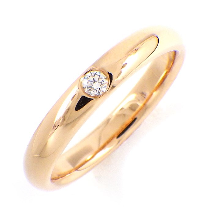 【ハリーウィンストン HARRY WINSTON】リング ラウンド マリッジ 1ポイント ダイヤモンド 0.04ct K18PG 10号 