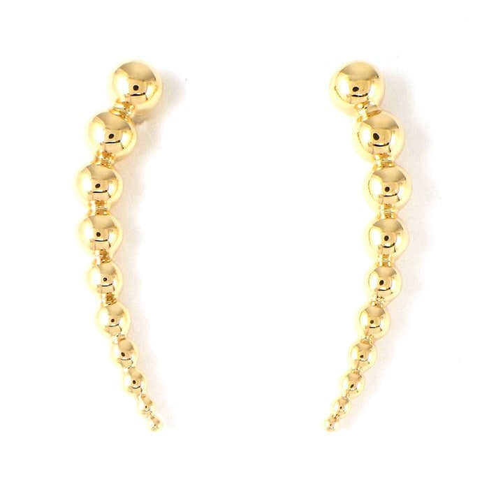 【ジョージジェンセン Georg Jensen】ピアス イヤーカフ ムーンライト グレープ K18YG 