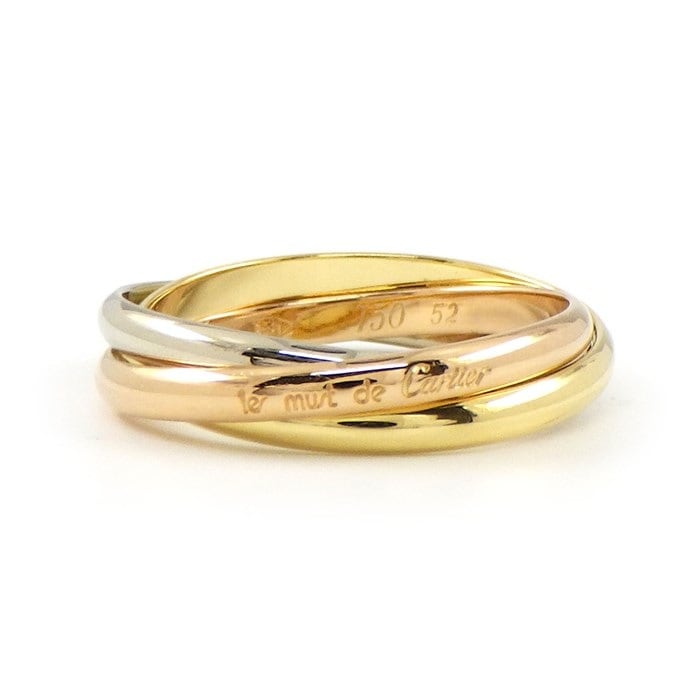 【カルティエ Cartier】リング トリニティ XS K18PG K18WG K18YG 12号 / #52 