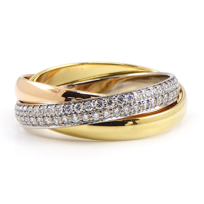 限定価格】Cartier カルティエ トリニティリングSM #53 13.5号