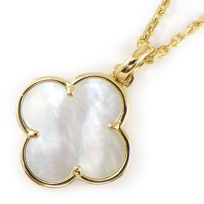 【ヴァンクリーフ＆アーペル Van Cleef & Arpels】ネックレス マジックアルハンブラ ホワイト シェル K18YG 白 
