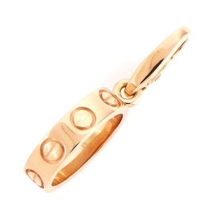 【カルティエ Cartier】チャーム ペンダントトップ ラブ オーバル サークル K18PG 