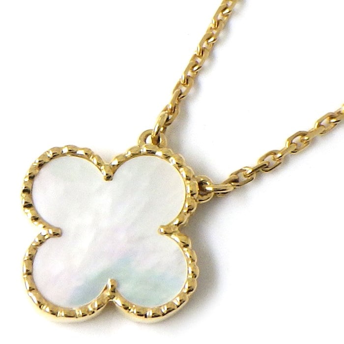 【ヴァンクリーフ＆アーペル Van Cleef & Arpels】ネックレス ヴィンテージアルハンブラ VCARA45900 ホワイト シェル 白 K18YG 