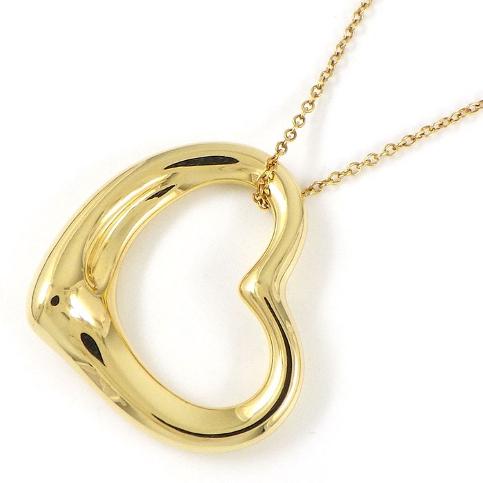 K18YG Tiffany オープンハートフープピアス片耳