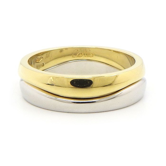 フローラル Q1894 カルティエ 9号 K18WG K18YG ラブミー リング 指輪