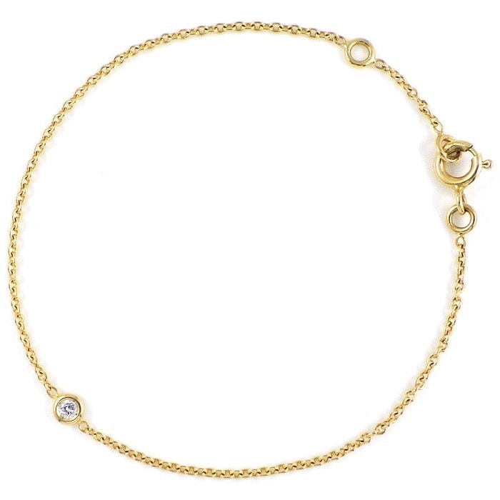 【クリスチャンディオール Christian Dior】ブレスレット ミミウィ 1ポイント ダイヤモンド K18YG 