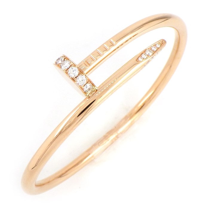 【カルティエ Cartier】バングル ジュスト アン クル スモール B6048515 新型 釘モチーフ ダイヤモンド 0.58ct K18PG / #15