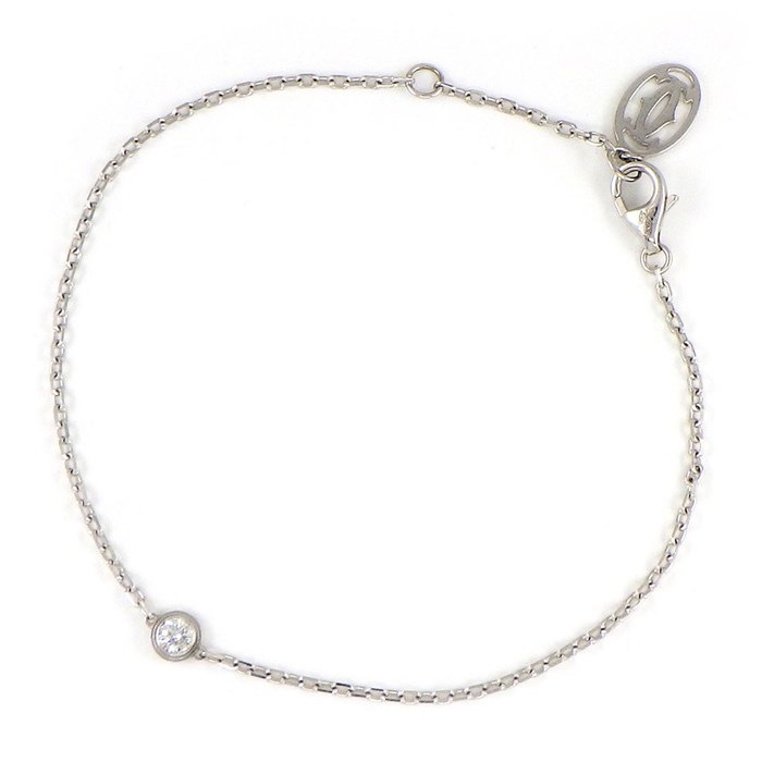【カルティエ Cartier】ブレスレット ディアマン レジェ ドゥ ダムール SM スモール B6037200 1ポイント ダイヤモンド 0.10ct K18WG 