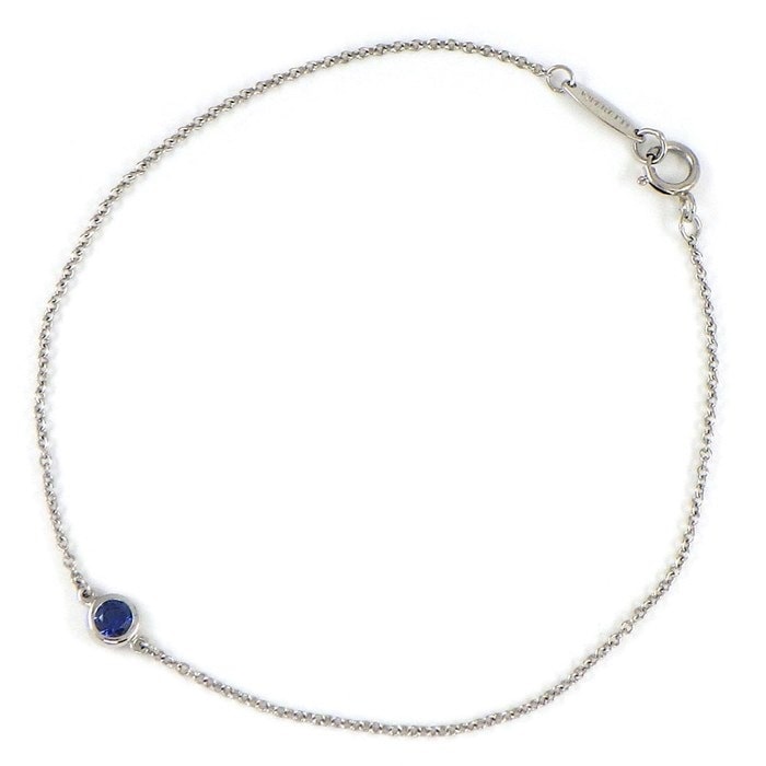 ティファニー Tiffany & Co. ブレスレット バイザヤード 62632917 1ポイント サファイア 0.11ct PT950 【中古】