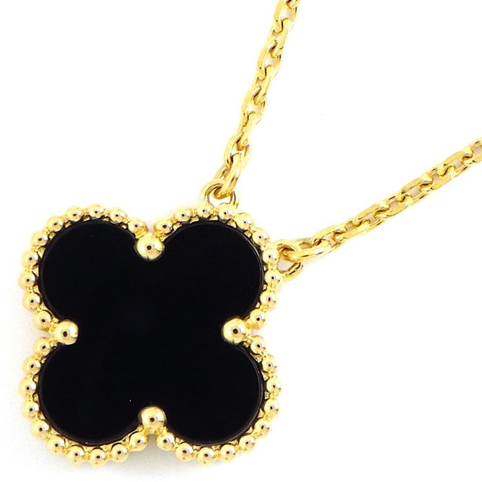 ヴァンクリーフ＆アーペル Van Cleef & Arpels ネックレス ヴィンテージ アルハンブラ VCARA45800 オニキス K18YG 【中古】