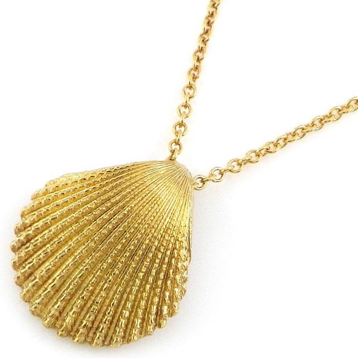 ティファニー Tiffany & Co. ネックレス シェル 貝殻 モチーフ K18YG 【中古】