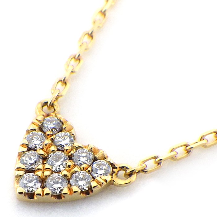 最終価格美品アーカー ハートパヴェ ネックレ18Kイエローゴールドダイヤモンド ハートパヴェグラン ネックレス | AHKAH / アーカー | 【公式