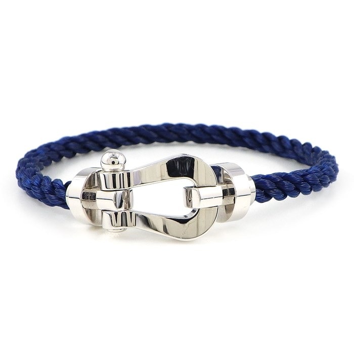 フレッド FRED ブレスレット フォース10 ラージ LM ブルー コード K18WG 【中古】