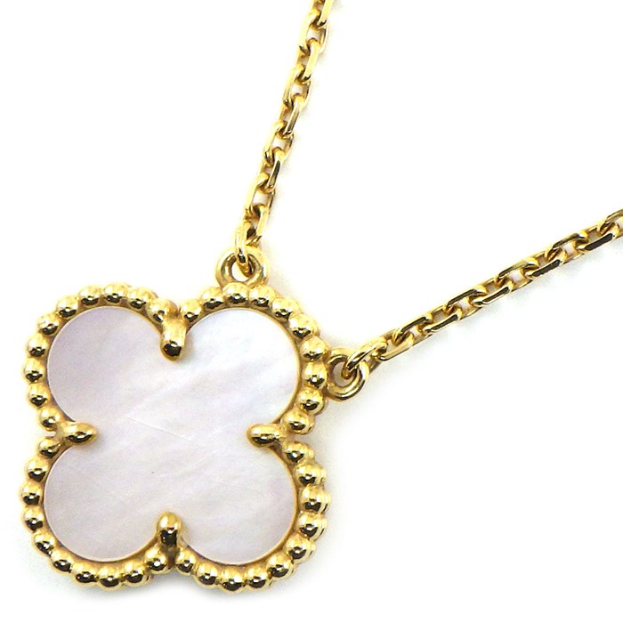 ヴァンクリーフ＆アーペル Van Cleef & Arpels ネックレス ヴィンテージ アルハンブラ VCARA45900 ホワイト シェル 白 K18YG 【中古】