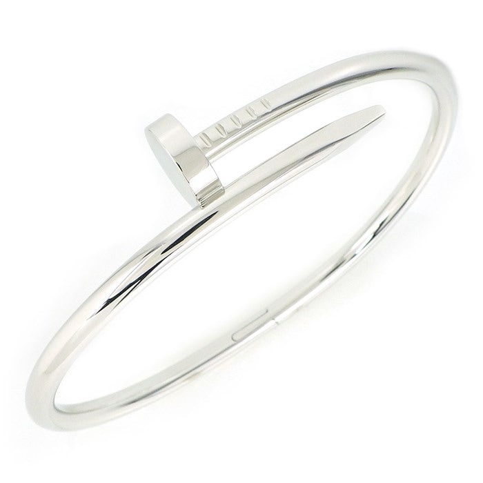 カルティエ Cartier バングル ジュストアンクル 釘モチーフ 旧型 K18WG / #18 【中古】