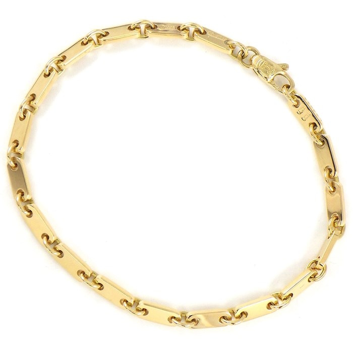 カルティエ Cartier ブレスレット フィガロ リンク チェーン K18YG 【中古】
