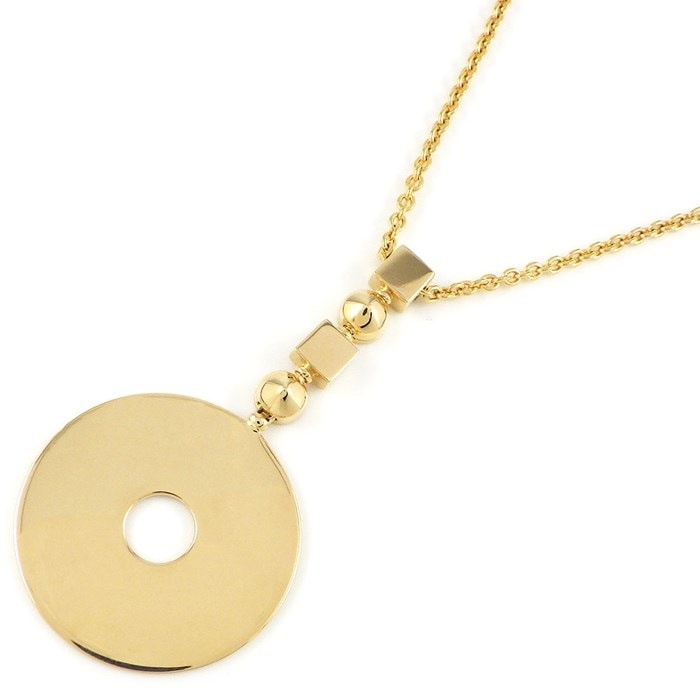 ブルガリ BVLGARI ネックレス ルチア オープン ラウンド サークル K18YG 【中古】