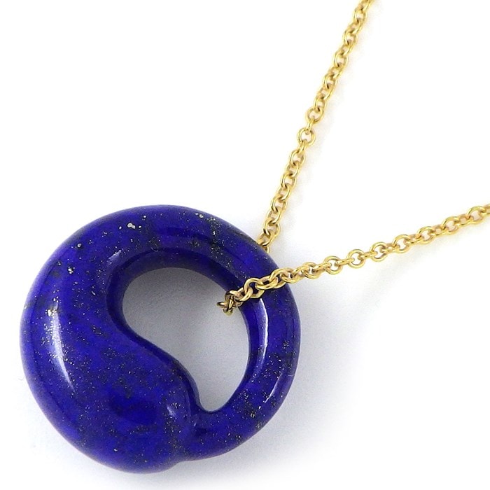 ティファニー Tiffany & Co. ネックレス エターナル サークル ラピスラズリ K18YG 【中古】