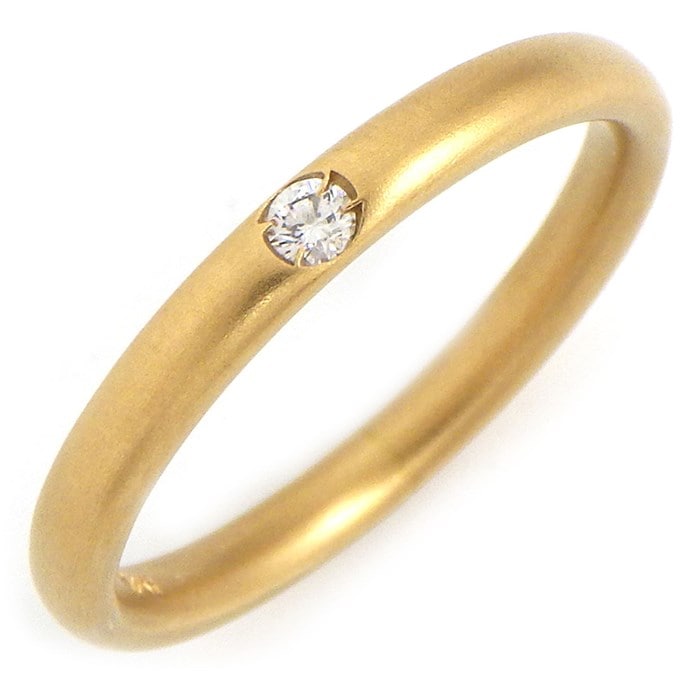 ポメラート Pomellato リング ルッチョレ サンドブラスト 1ポイント ダイヤモンド K18PG 12.5号 【中古】