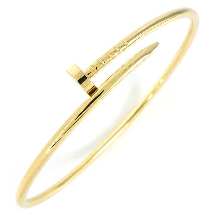 カルティエ Cartier バングル ジュスト アン クル スモール SM B6062617 釘モチーフ K18YG / #18 【箱・保付き】 【中古】