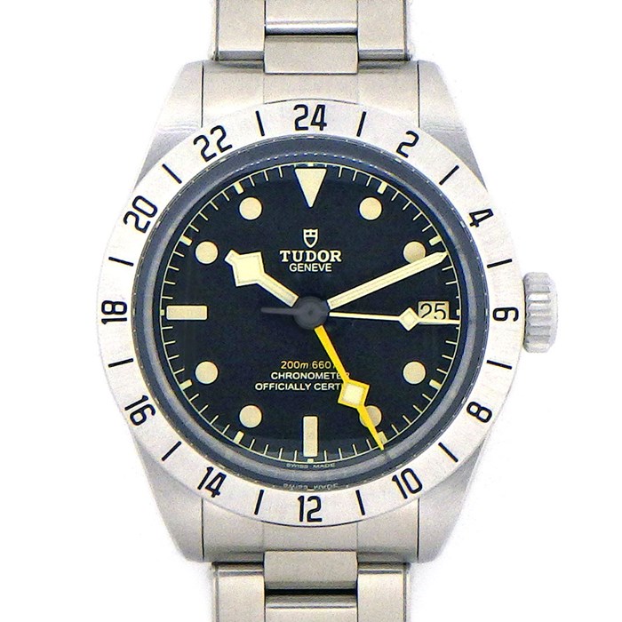 チューダー(チュードル) TUDOR 腕時計 ブラックベイ プロ 79470 デイト カレンダー GMT 夜光 針/インデックス ブラック文字盤 黒 SS 自動巻き 【箱・保付き】 【中古】