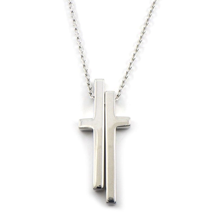 グッチ GUCCI ネックレス セパレートクロス K18WG 【中古】
