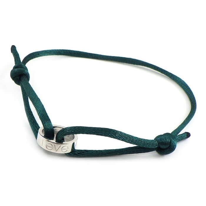 カルティエ Cartier ブレスレット ラブブレス チャリティ グリーン コード K18WG 【中古】