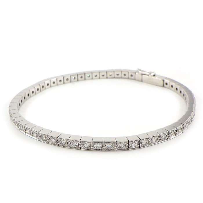 カルティエ Cartier ブレスレット ラニエール フル ダイヤモンド K18WG 【箱・保付き】 【中古】