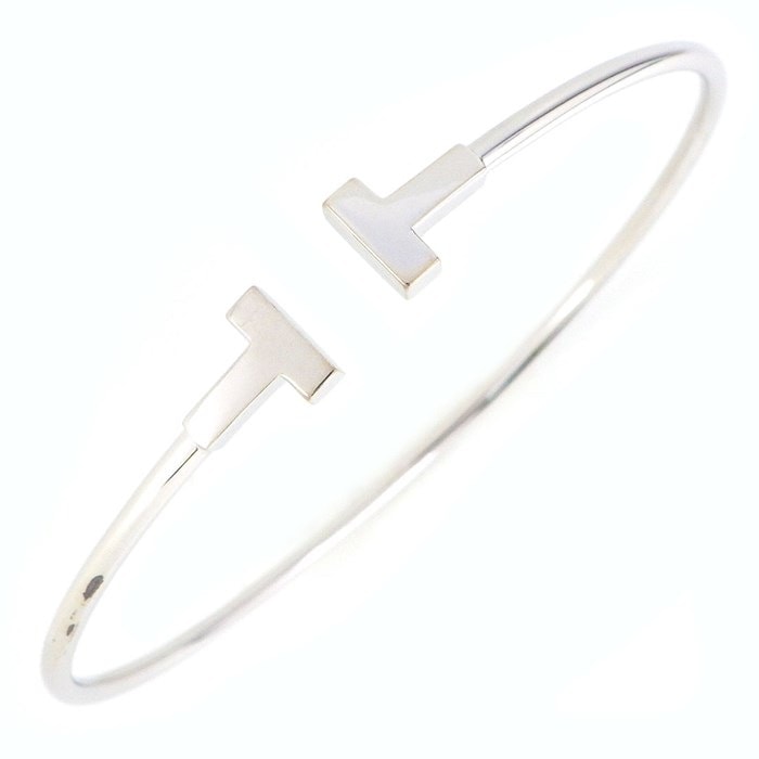 ティファニー Tiffany & Co. バングル Tワイヤー ナロー 60010776 K18WG 【中古】