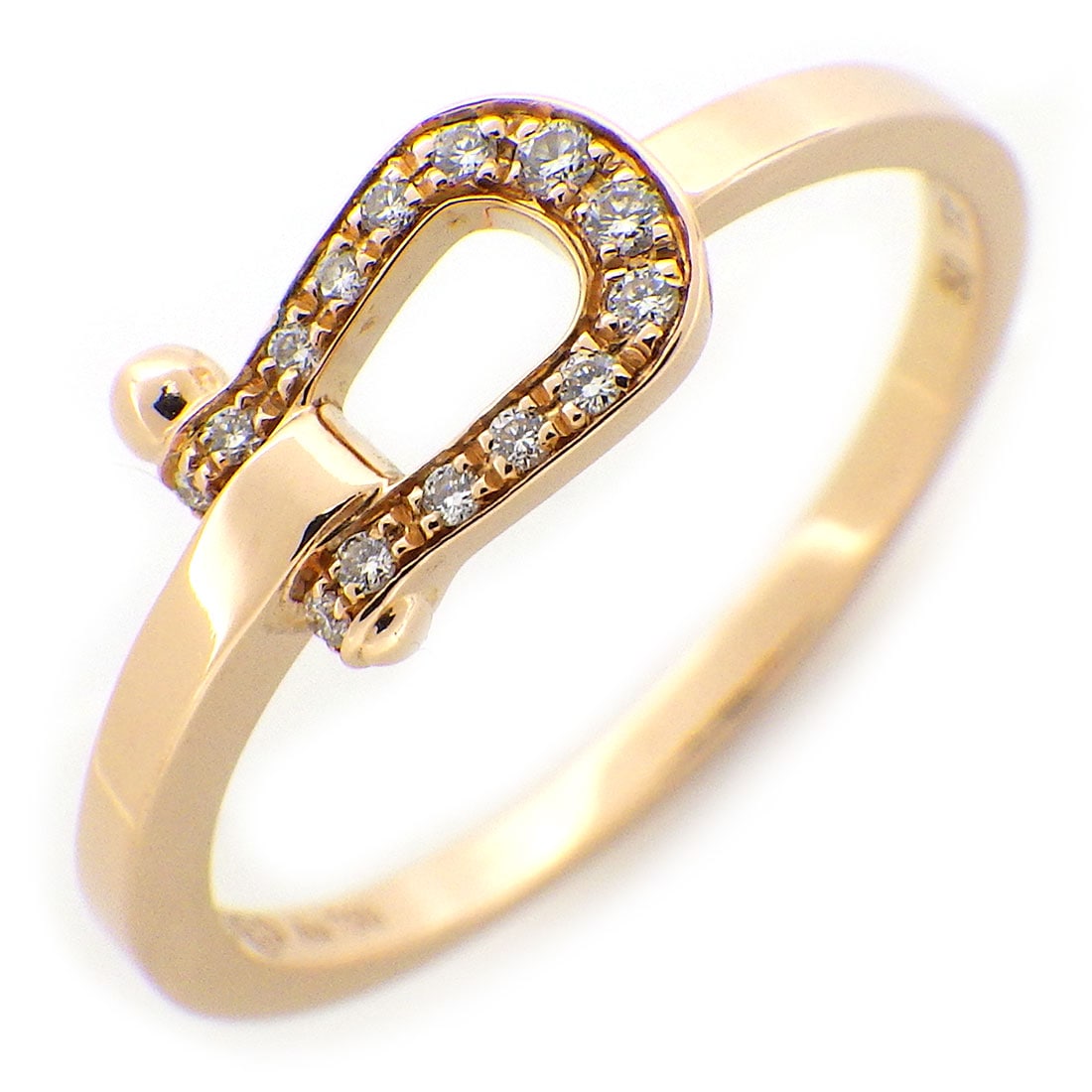 フレッド FRED リング フォース10 スモール ダイヤモンド K18PG 9.5号 / #50 【箱・保付き】 【中古】