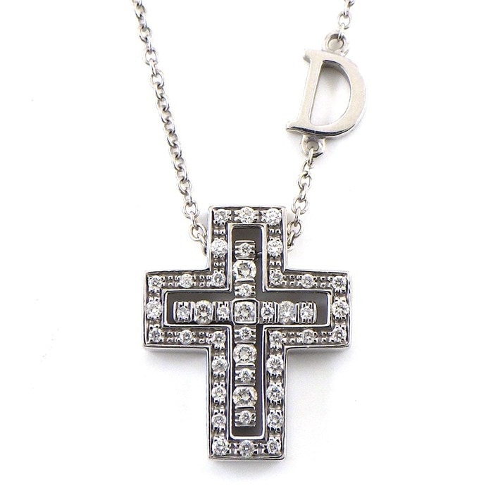 ダミアーニ DAMIANI ネックレス ベルエポック XXS クロス ダイヤモンド K18WG 【中古】