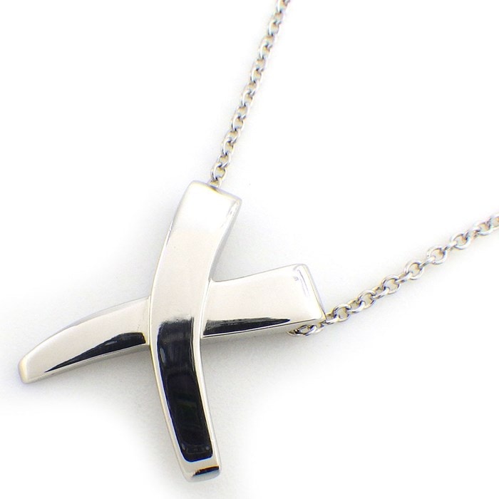 ティファニー Tiffany & Co. ネックレス キス クロス X PT950 【中古】