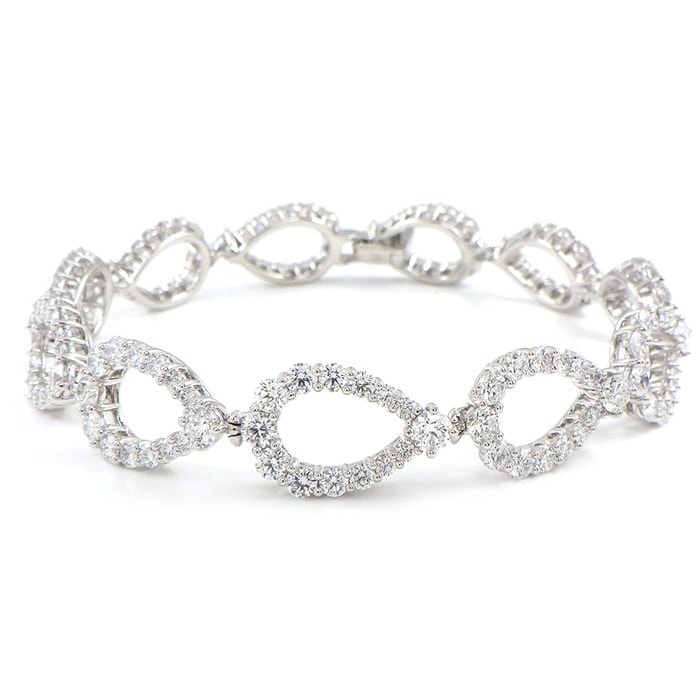 ハリーウィンストン HARRY WINSTON ブレスレット ループ BRDPRDOLLP ドロップ ティア モチーフ フル 154ポイント ダイヤモンド 7.87ct PT950 【中古】