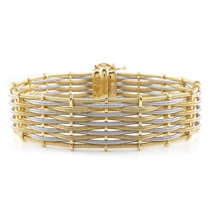 マルコ・ビチェゴ MARCO BICEGO ブレスレット ワイヤー メッシュ 2カラー K18YG K18WG 【中古】