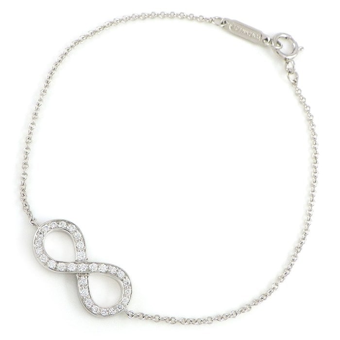 ティファニー Tiffany & Co. ブレスレット インフィニティ パヴェ ダイヤモンド PT950 【中古】