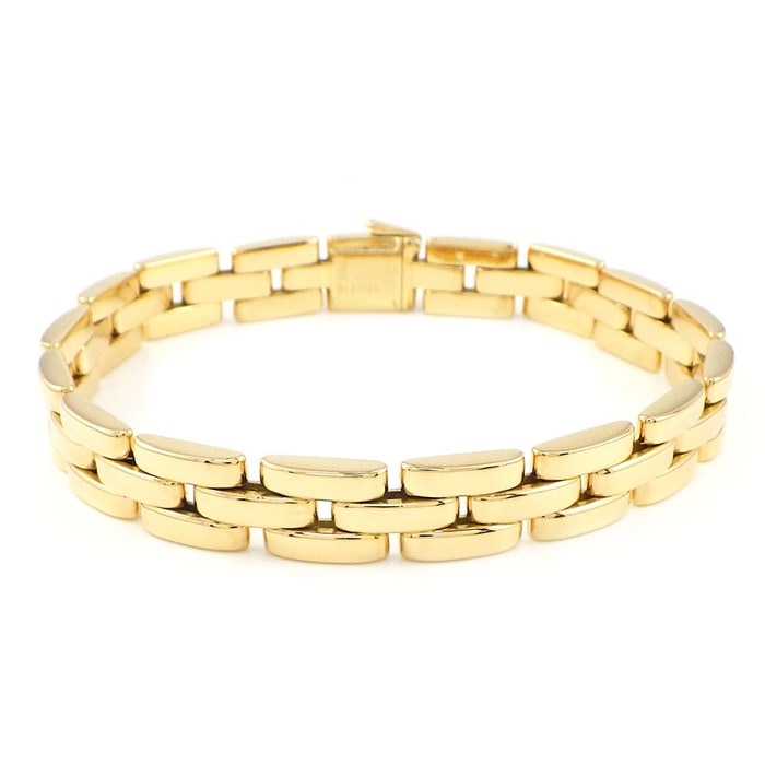 【レア】カルティエ　K18WG x レザー　ブレスレット　パンテール　留め具付き PANTHERE DE CARTIER カルティエ パンテールドゥカルティエ