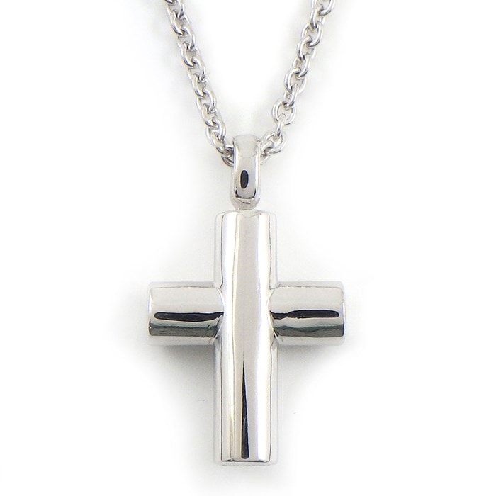 ブルガリ BVLGARI ネックレス ラテン クロス K18WG 【中古】