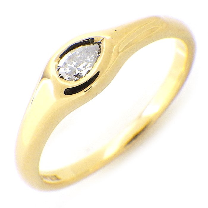 ティファニー Tiffany & Co. リング 1ポイント ペアシェイプ ダイヤモンド K18YG 10.5号 【中古】-ジェイビーワークス 公式オンラインショップ