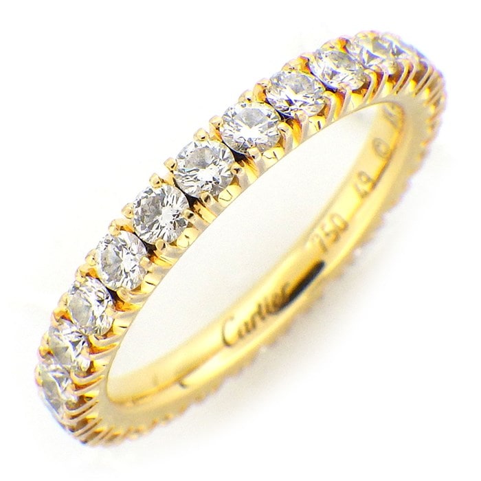 カルティエ Cartier リング エタンセル ドゥ B4087000 フル サークル エタニティ 29ポイント ダイヤモンド 計0.94ct K18YG 9号 / #49 【中古】